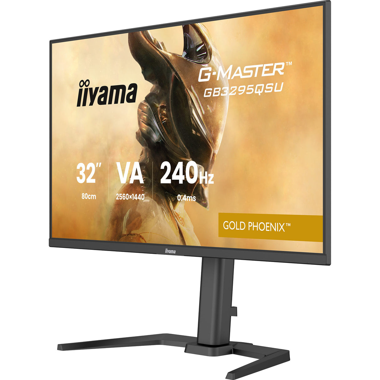 Iiyama g-master gold phoenix gb3295qsu-b1 31.5 gaming monitor (zwart (mat), 240 hz, hdmi, displayport, amd freesync)