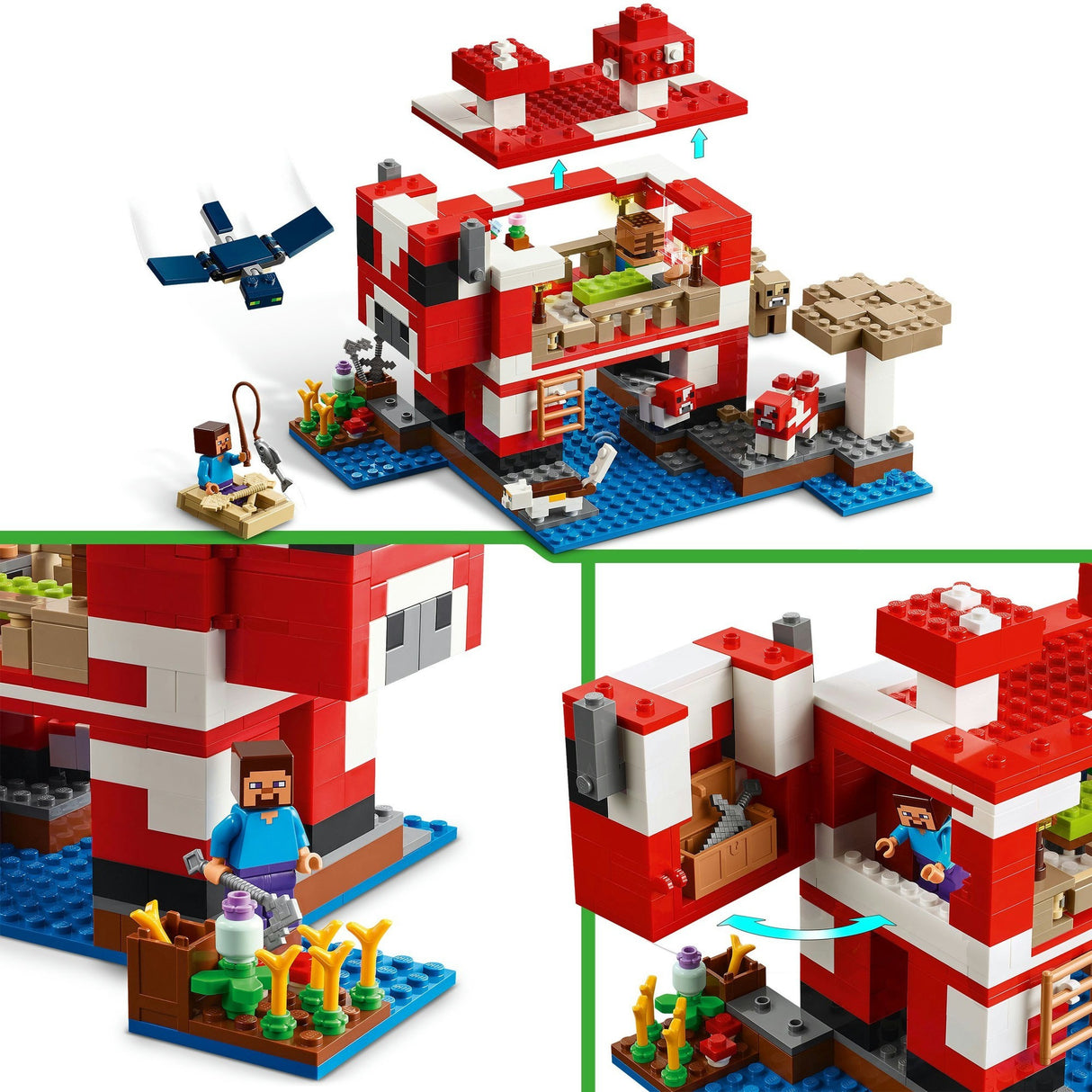 Lego 21270 minecraft the mooshroom house