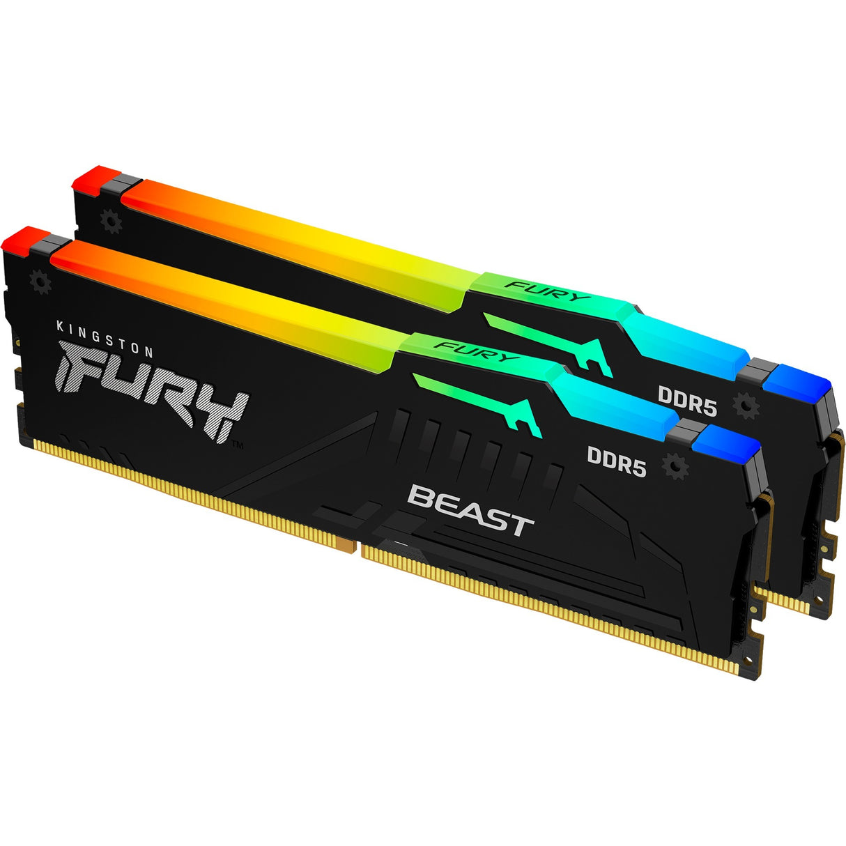 Kingston FURY 16 GB DDR5-5600 RAM Kit (Black, KF556C40BBAK2-16, Beast RGB, XMP)