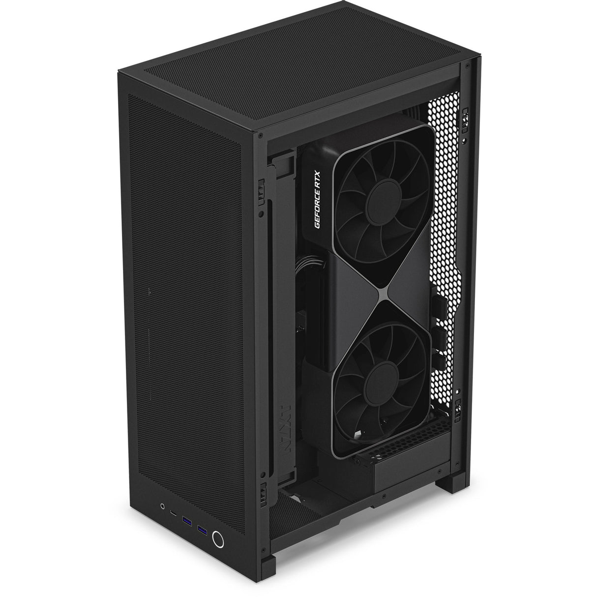 NZXT H2 Flow Mini Tower Case (Black | 2x USB-A | 1x USB-C | Tempered Glass)