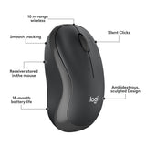 Logitech mk295 silent wireless keyboard and mouse combo, desktop set (black, US International)
