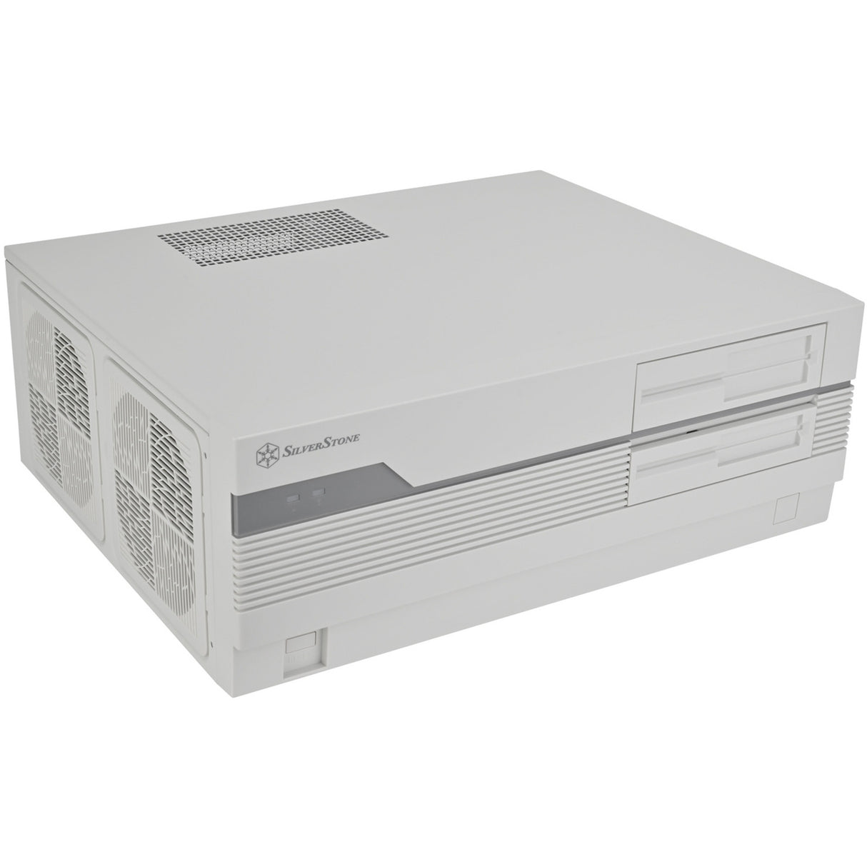 Silverstone FLP01 HTPC korpusas (kreminis | 2x USB-A | 1x USB-C)