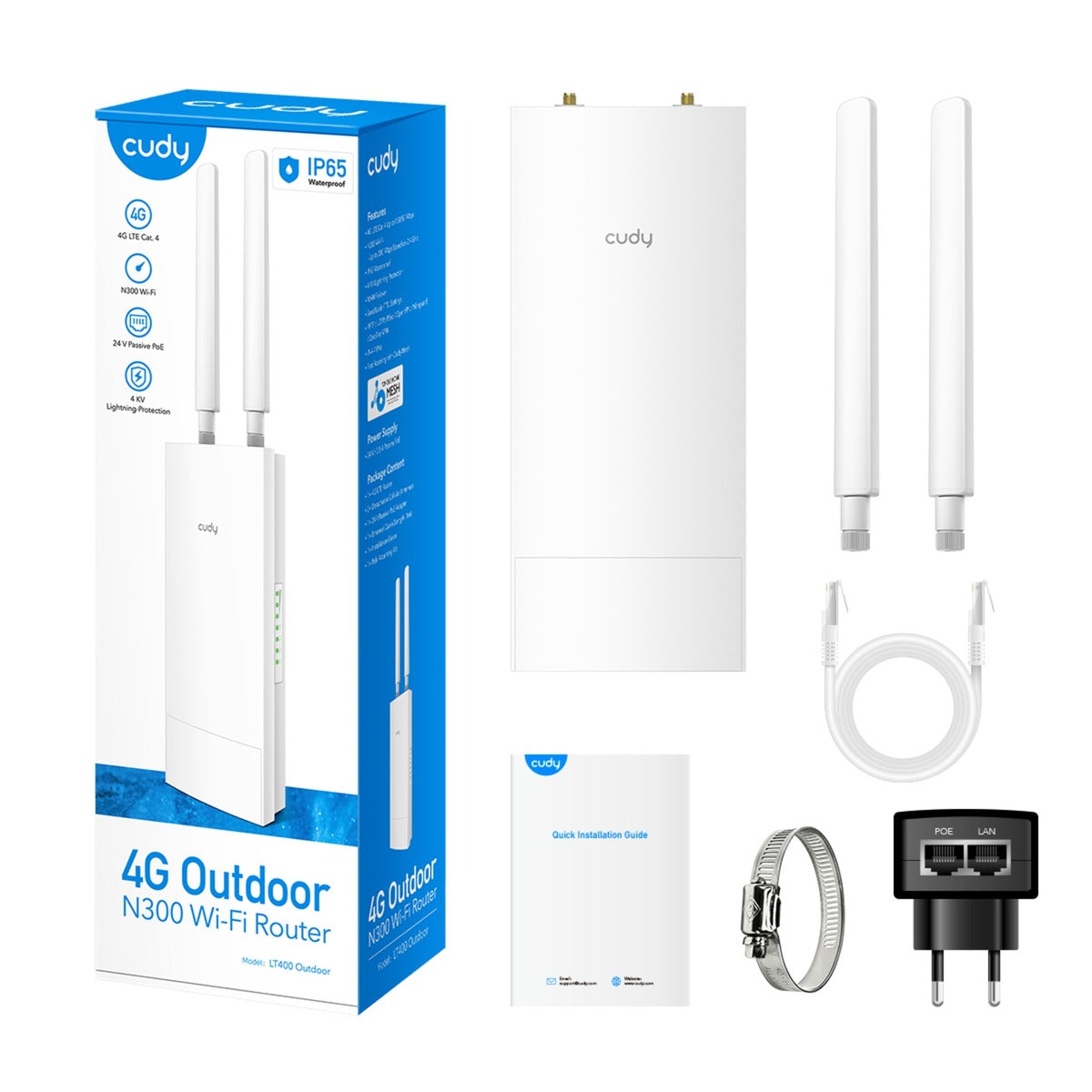 Roteador Wi-Fi Cudy interno externo 4g n300