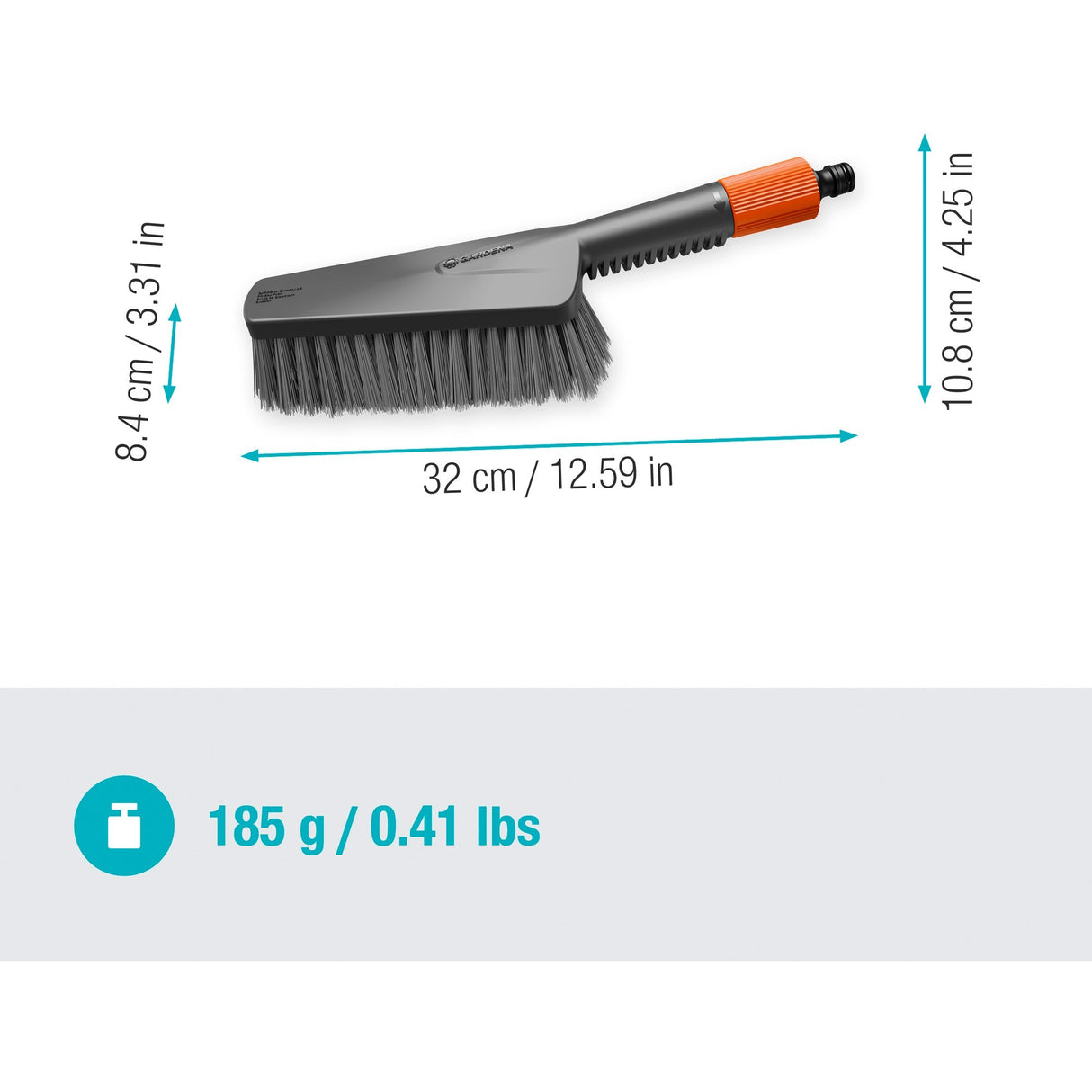 Gardena CleanSystem Handbush m blød, med slangeforbindelse
