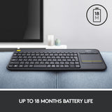 Clavier tactile sans fil Logitech K400 Plus