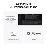 Keychron v6 ultra 8k wireless custom mechanical keyboard (zwart, us lay-out (qwerty), silk pom banana, 100%, rgb, hot swap, 2.4 ghz | bluetooth 5.3 | usb-c)