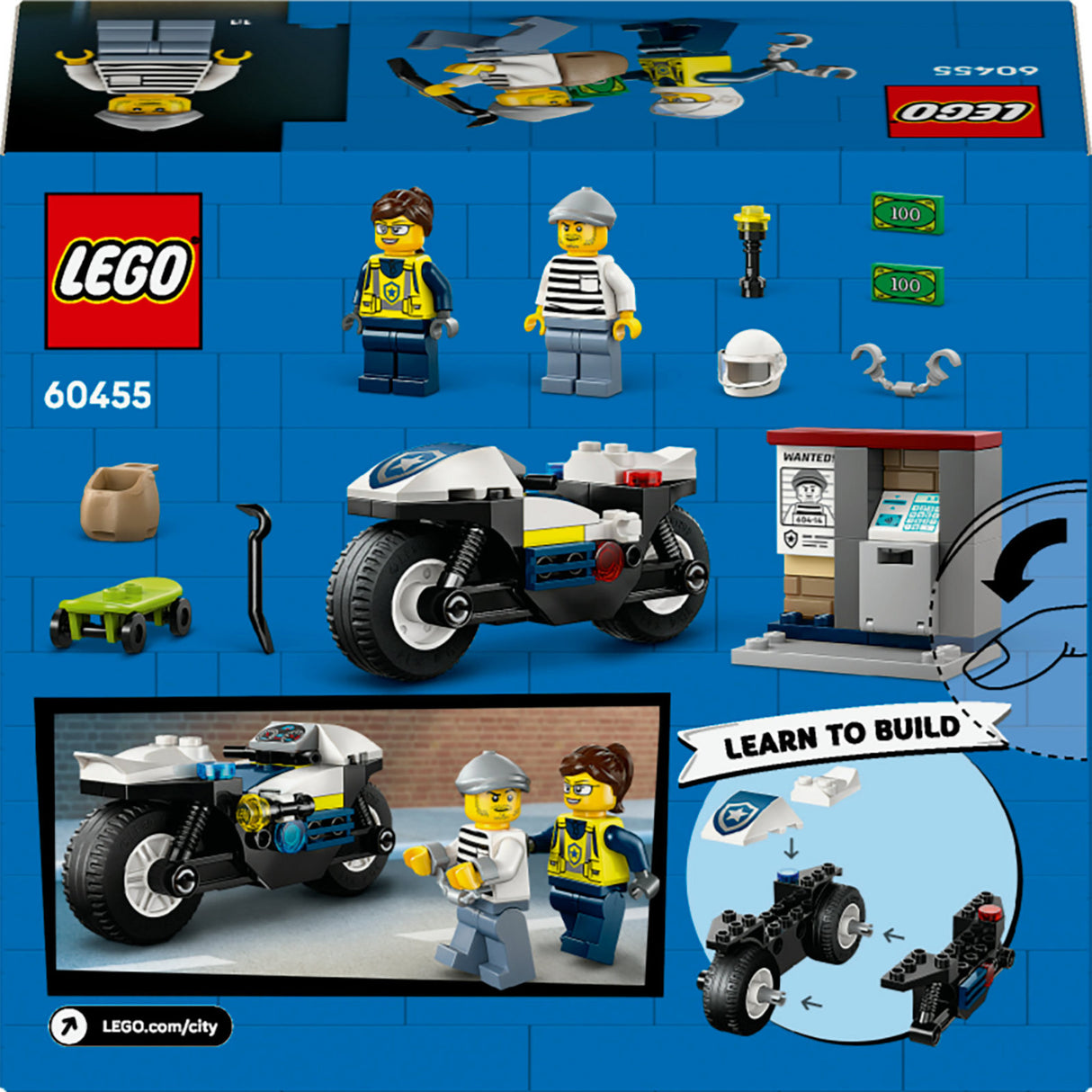 Lego city 60455 police motorcycle chase