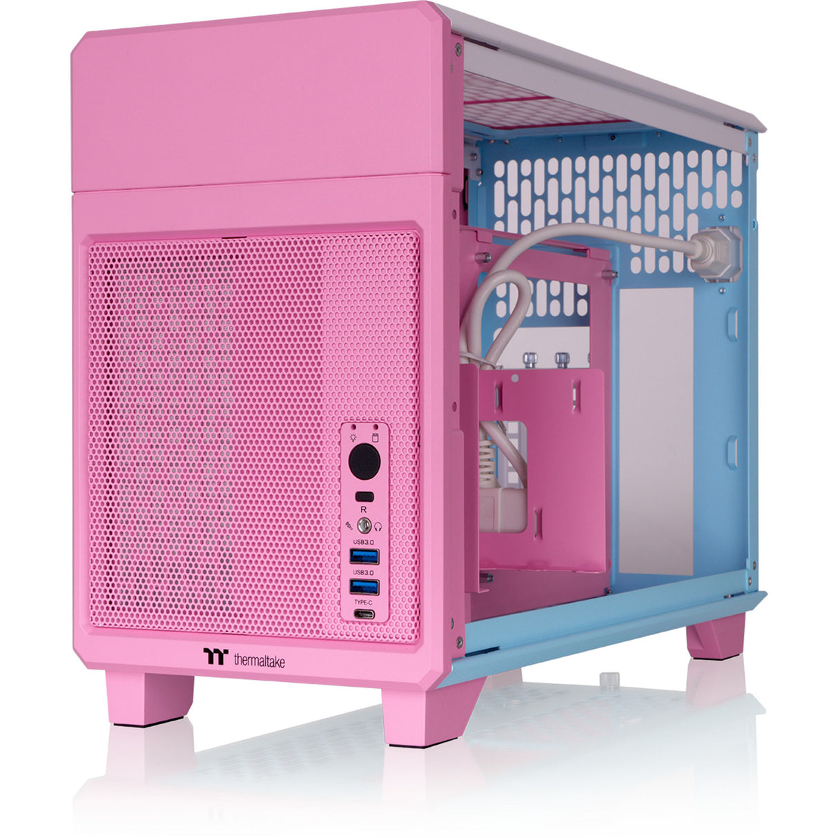 Thermaltake TR100 Bubble Pink Mini Tower Case (Pink | 2x USB-A | 1x USB-C)