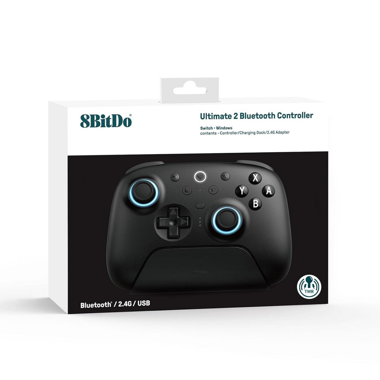 8bitdo Ultimate 2 Bluetooth Controller (black, PC, Switch 2, Bluetooth USB-C 2.4 GHz)