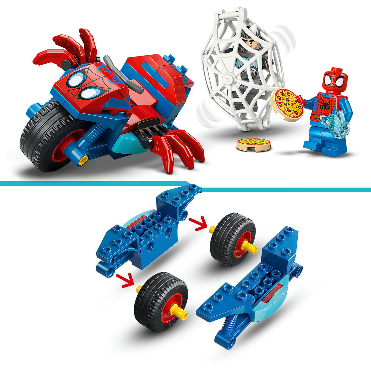 Lego Marvel 11206 Spidey sulla sua moto contro il rinoceronte