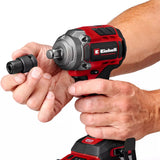 Einhell profesionálny akumulátorový rázový uťahovák tp-cw 18 350-c li bl-solo (červený čierny, power x-change, batéria a nabíjačka nie sú súčasťou balenia)