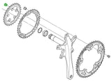 Shimano tiagra sora chainring bolts (5 pieces)