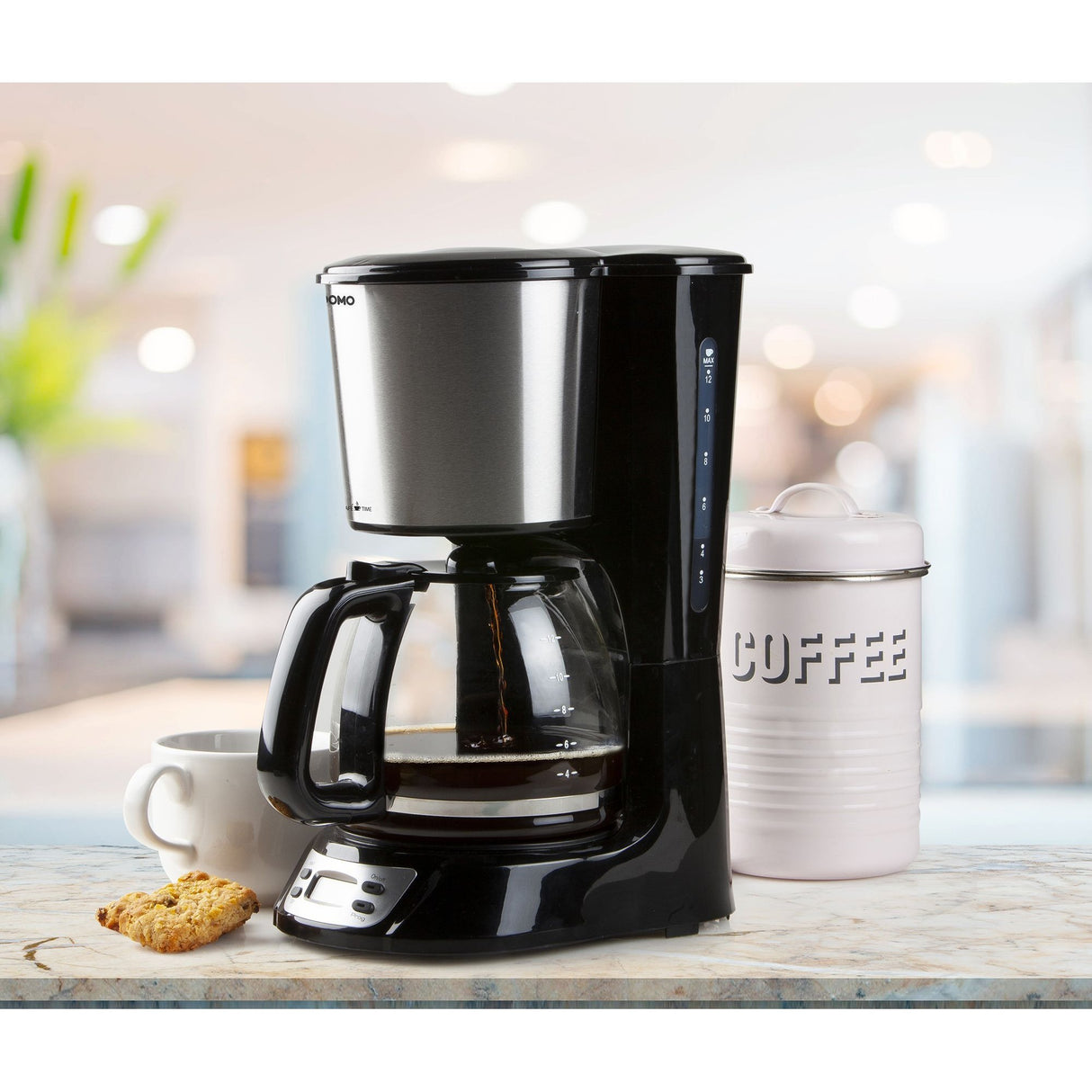 Cafetera Domo con temporizador y display DO708K