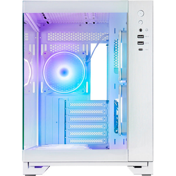 Kryt Chieftec Visio Midi Tower (bílý | 2x USB-A | 1x USB-C | RGB | tvrzené sklo)