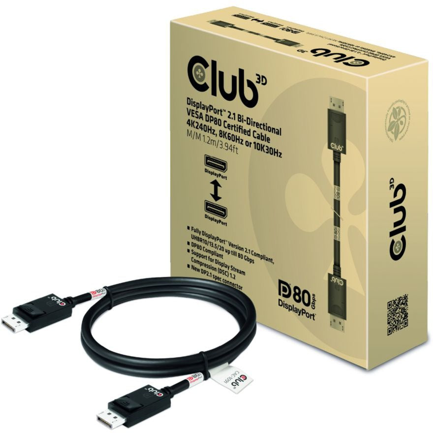 Club 3D Displayport 2.1 Obousměrný VESA DP80 Certified