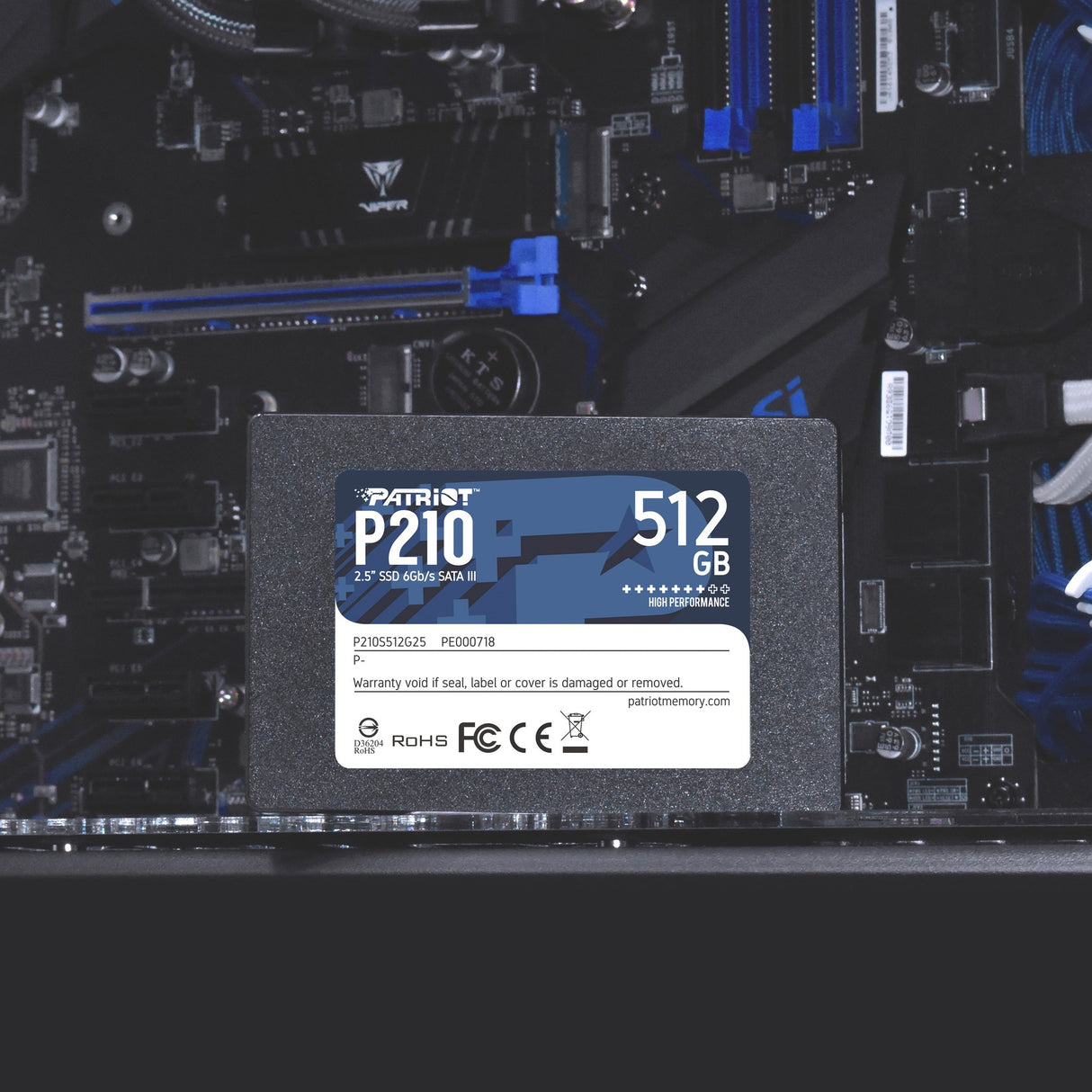 Patriot P210, 512 GB SSD (black, P210S512G25, SATA III)