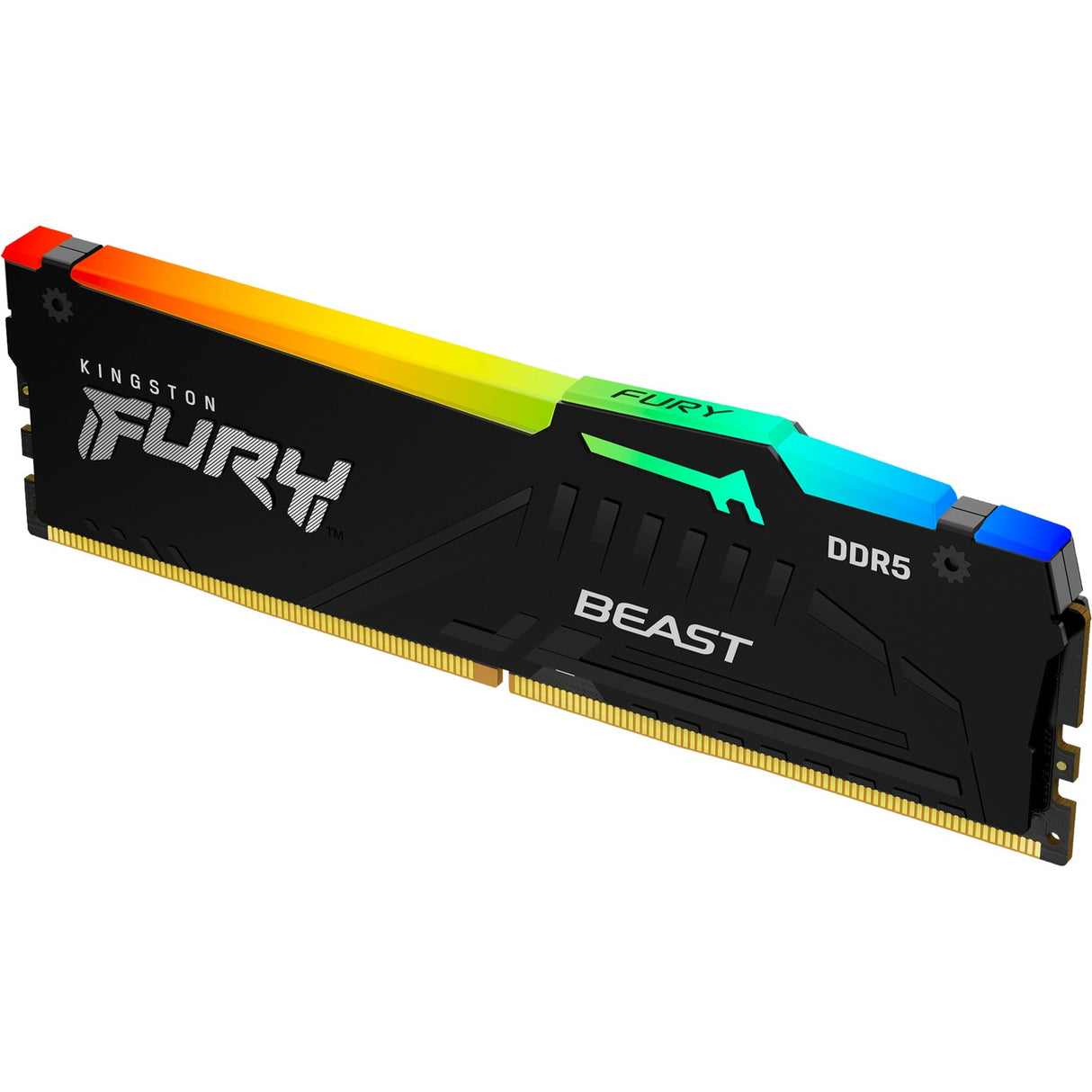 Kingston Fury 16 GB DDR5-5600 RAM (black, KF556C36BBEA-16, Beast RGB, XMP, EXPO)