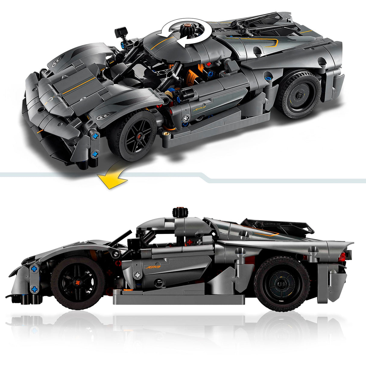 Lego Technic 42173 Koenigsegg Jesko Absolut Grey Hypercar