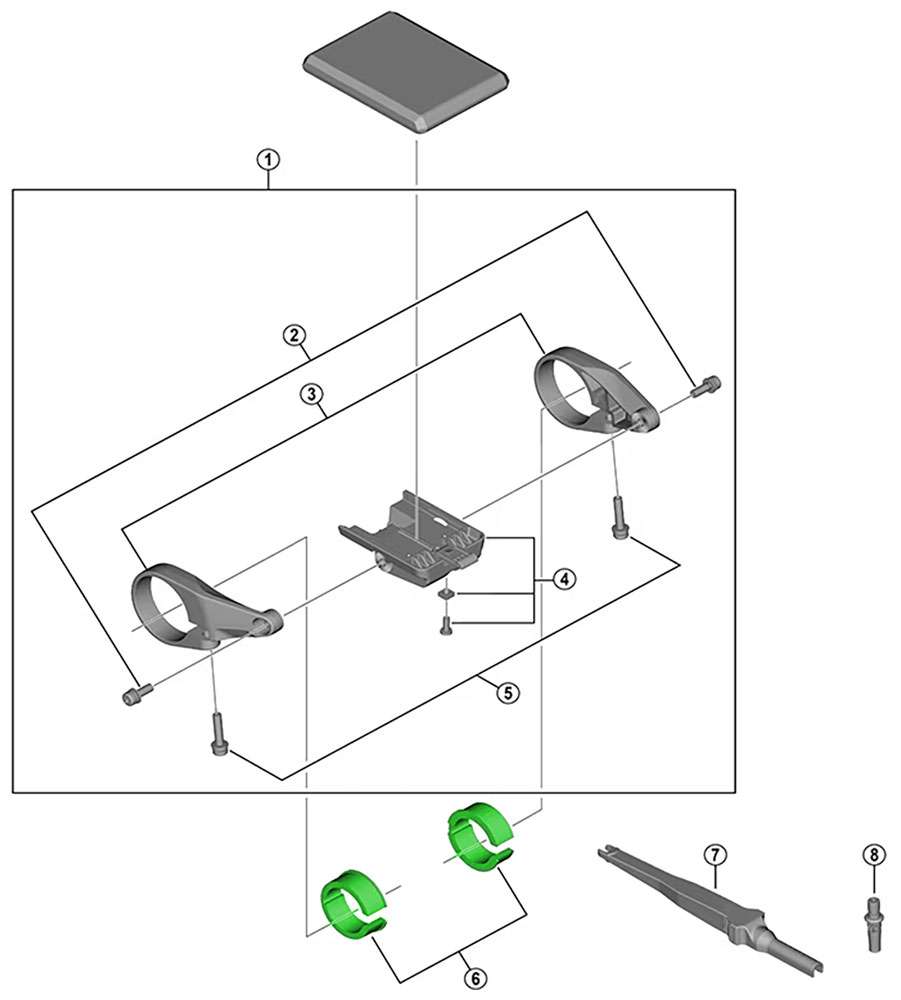 Adaptateur Shimano 25 mm SC-E6010 (2)