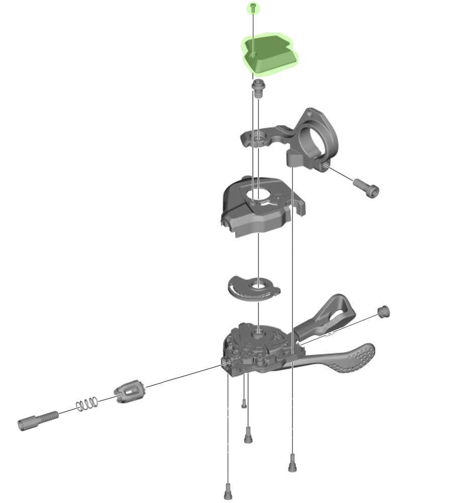 Shimano base cap for sl-m8000 without indicator right