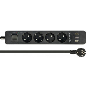 Delock a 4 vie con porte USB