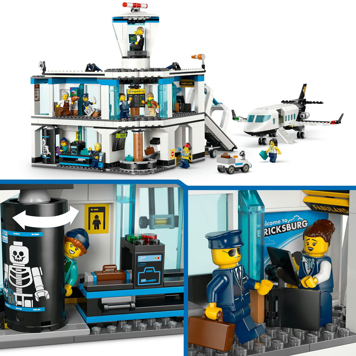 Lego my city 60502 lufthavn med fly