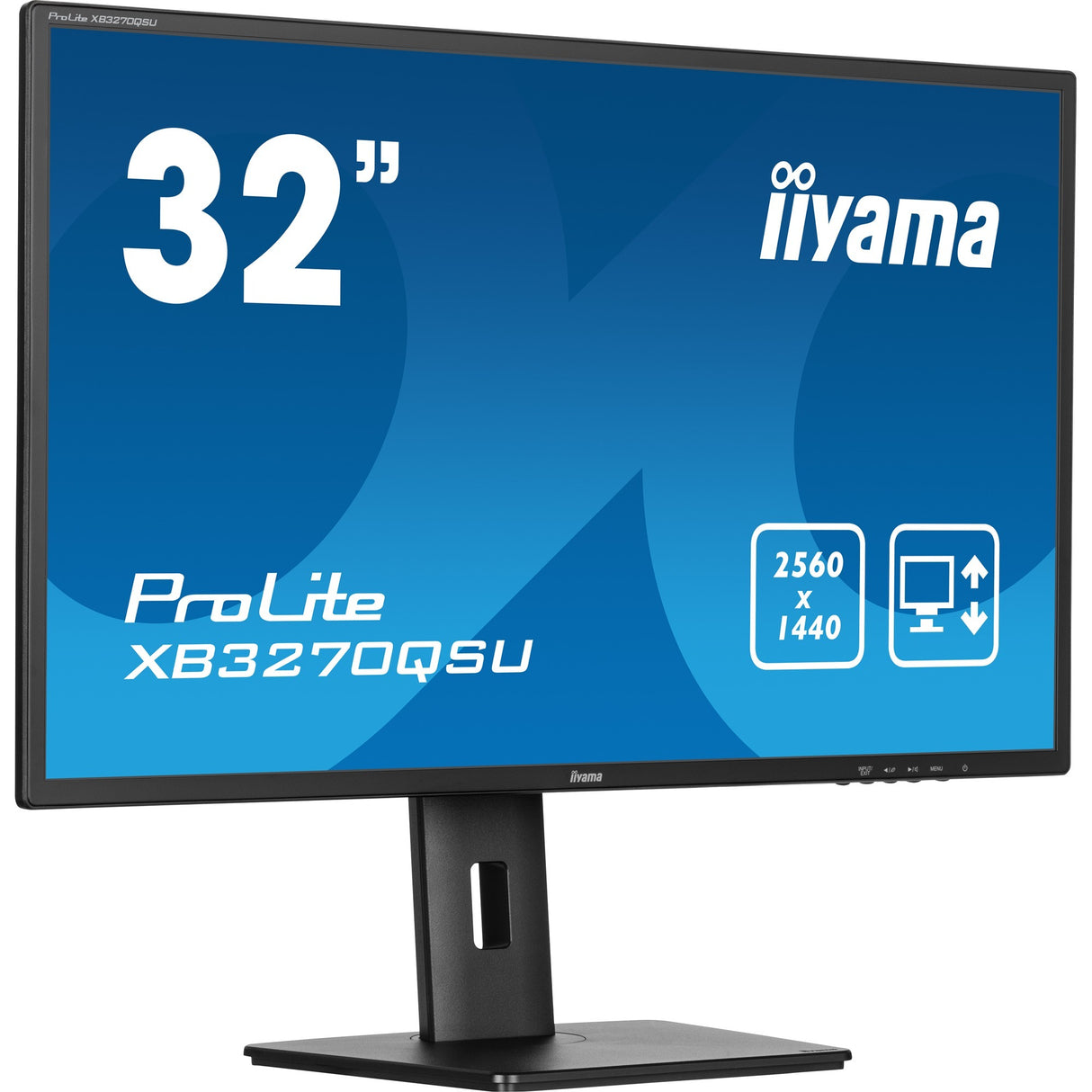 Iiyama ProLite XB3270QSU-B1 31.5 Monitor (Black, HDMI, DisplayPort, 3x USB-A, USB-B)