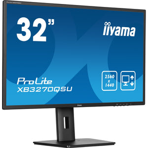 Iiyama ProLite XB3270QSU-B1 31.5 Monitor (Black, HDMI, DisplayPort, 3x USB-A, USB-B)