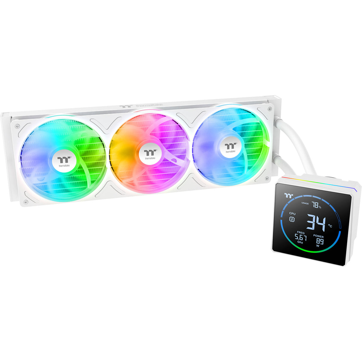 Thermaltake TH360-S V3 ARGB Sync AIO Liquid Cooler - Snow Edition Water Cooling (White)