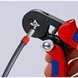 Knipex Self-Adjusting Crimping Pliers for Ferrules 97 53 04 SB (red-blue, with side entry)