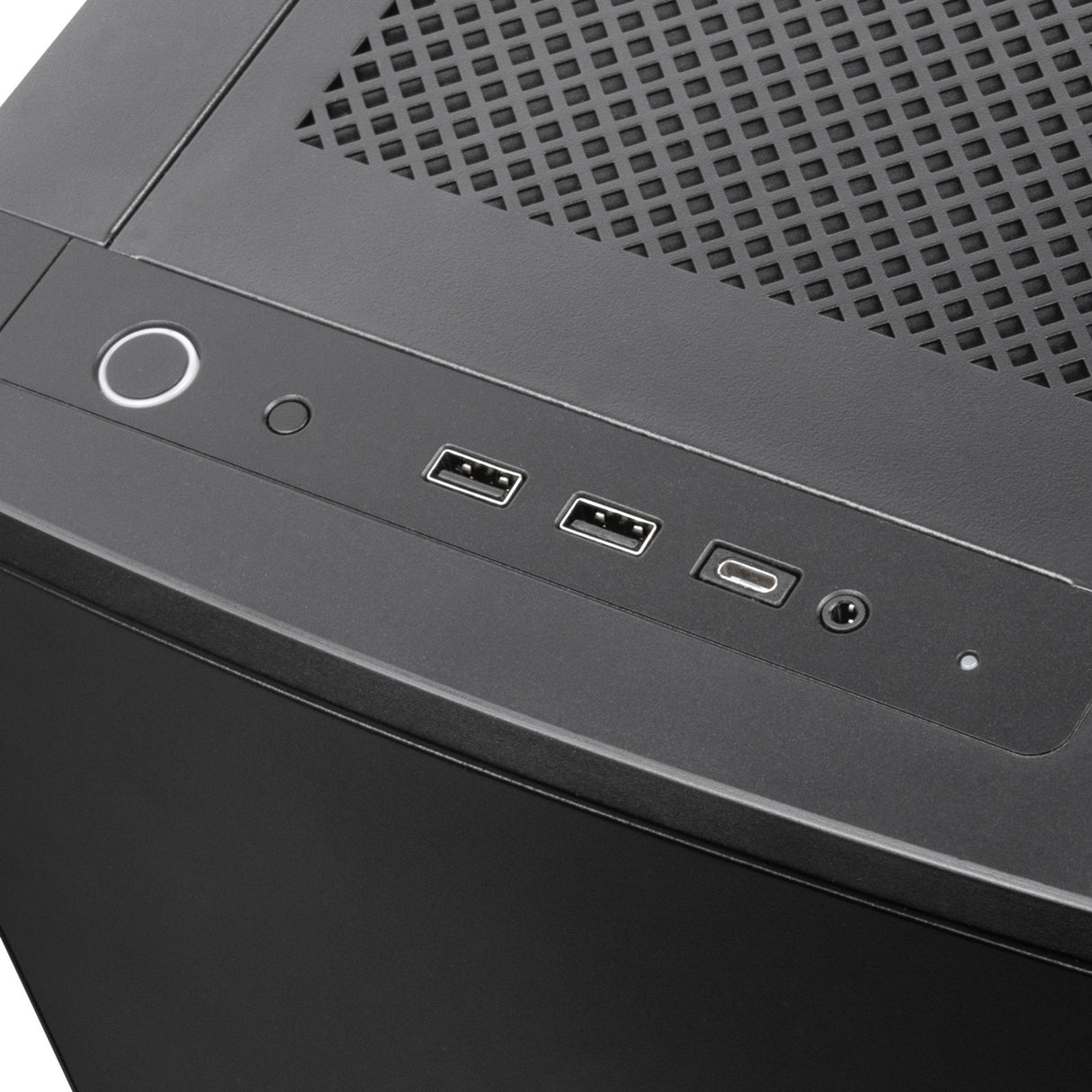 Silverstone seta q1 midi tower behuizing (zwart | 2x usb-a | 1x usb-c)