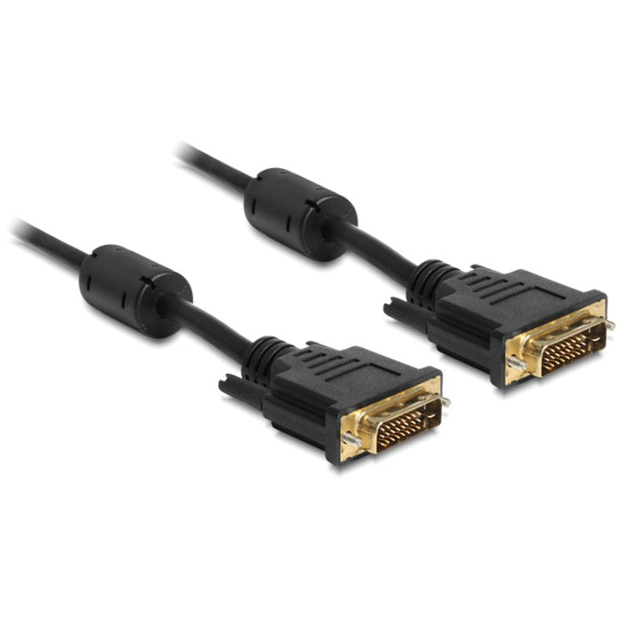 Delock DVI 24+1 male > DVI 24+1 male cable (black, 1 meter)