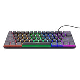 Trust GXT 867 Acira 60% Mechanical Mini Gaming Keyboard, Gaming Keyboard (Black, US layout, Outemu Red, 60%, RGB)