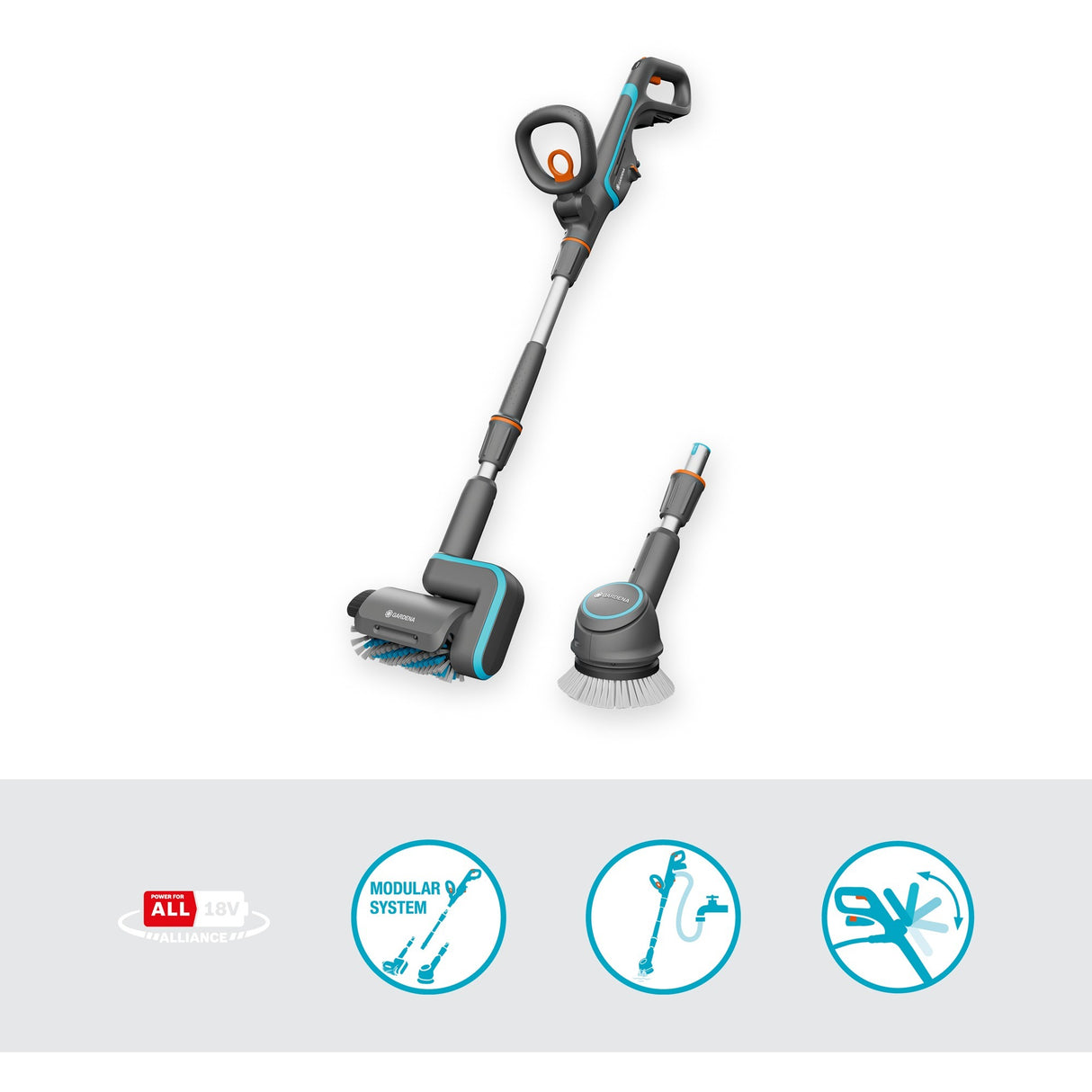Gardena Aquabrush Universal Attery Multi-Cleaner 04 18V P4A