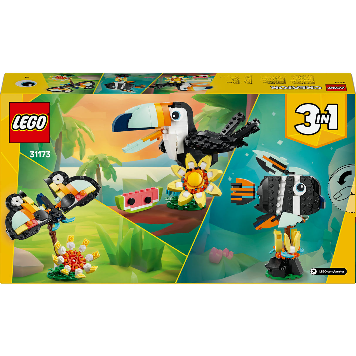 Lego Creator 31173 animaux sauvages : toucan tropical