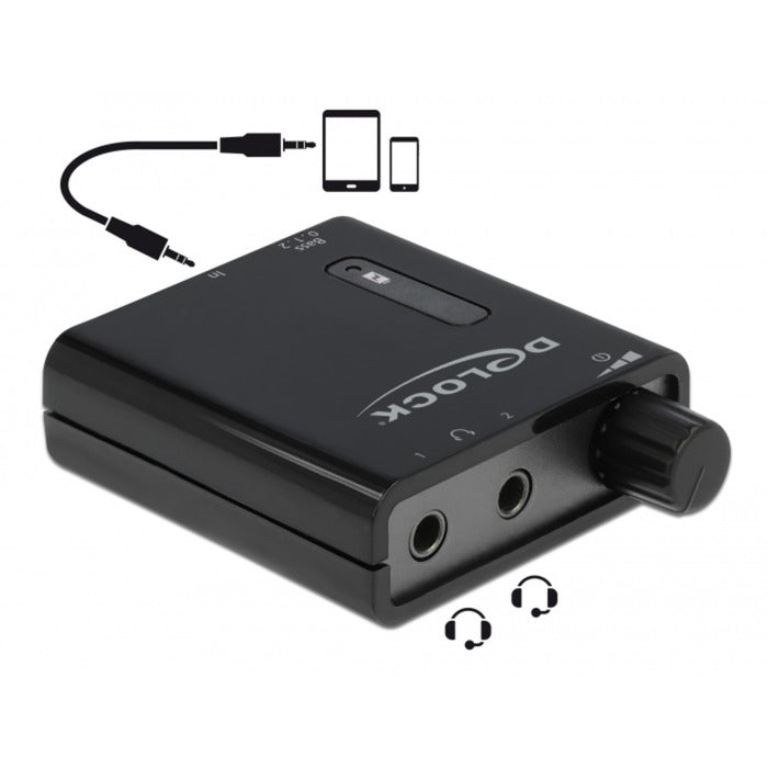 Delock portable stereo headphone amplifier (black)