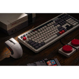 8bitdo retro r8 mouse - n edition (grey red, 50 - 26000 dpi, bluetooth usb-c 2.4 ghz)