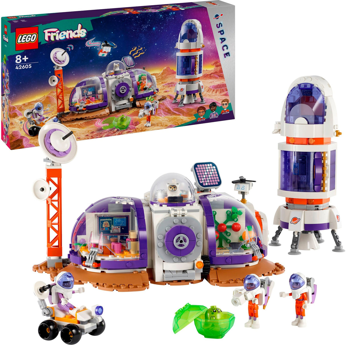 Lego Lego Friends 42605 rymdbas på Mars och Rocket