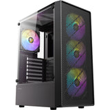 Antec ax26 rgb elite midi tårnhus (sort | 3x usb-a | hærdet glas)