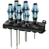 Wera 3334 6 Screwdriver set, stainless steel + rack, 6 pieces (black blue)