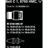 Wera Belt C 1 Zyklop socket set, 1/2" socket wrench (black, 7-piece, with holding function)