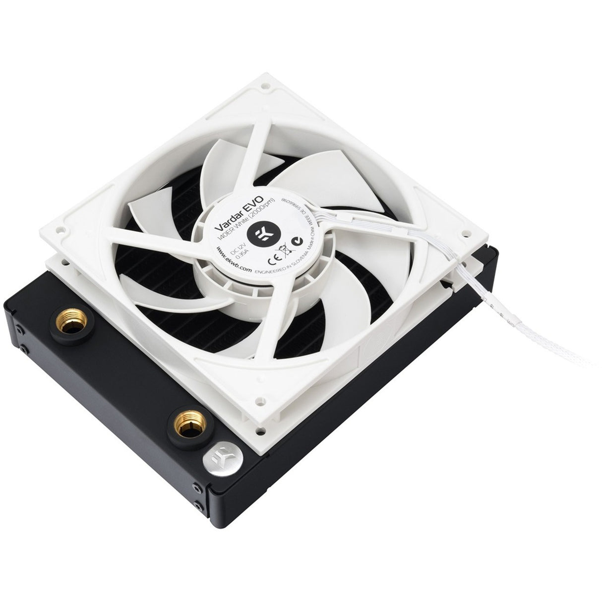 EKWB EK-Vardar EVO 140ER White BB (500-2000) case fan (140 x 140 x 25 mm, PWM)