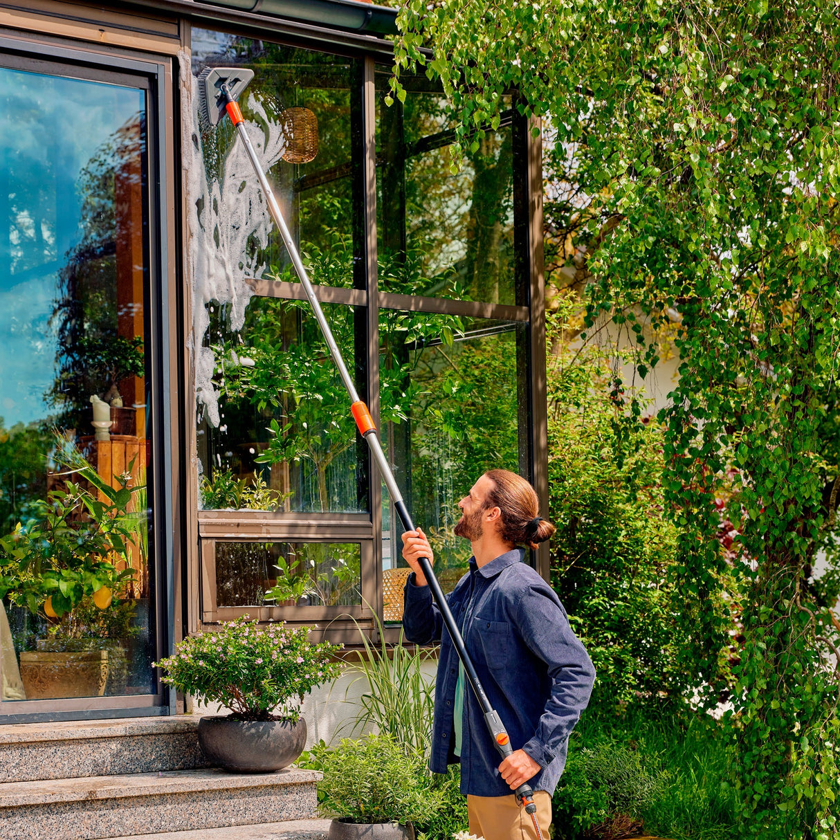 Gardena Cleansystem Teleskopická ocel M XL, pro verde