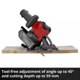 Einhell professionell sladdlös handcirkelsåg tp-cs 18 165 li bl - solo (röd svart, power x-change, batteri och laddare ingår ej)