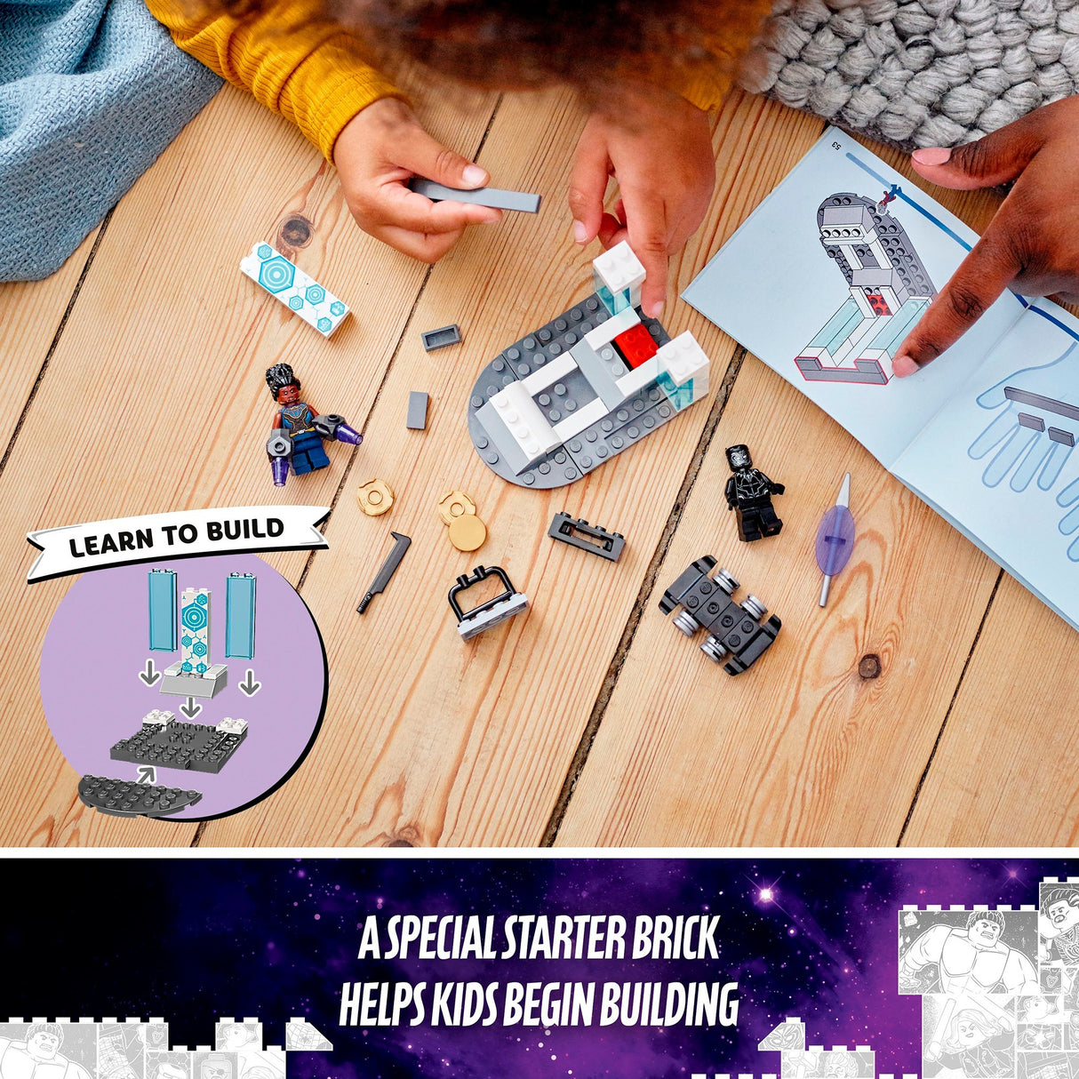 Lego marvel - juguete de construcción del laboratorio de shuri (76212)