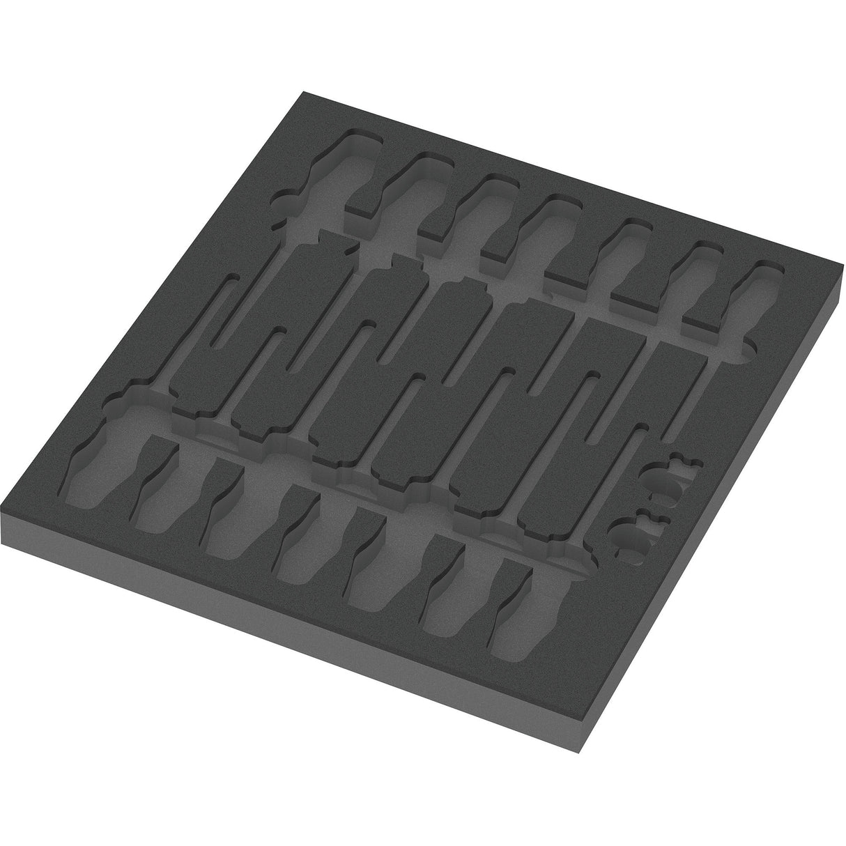 Wera 9811 Schaum Insert fir VDE Schrauber Set 1, Tool-gratis Insert (schwaarzgrau)