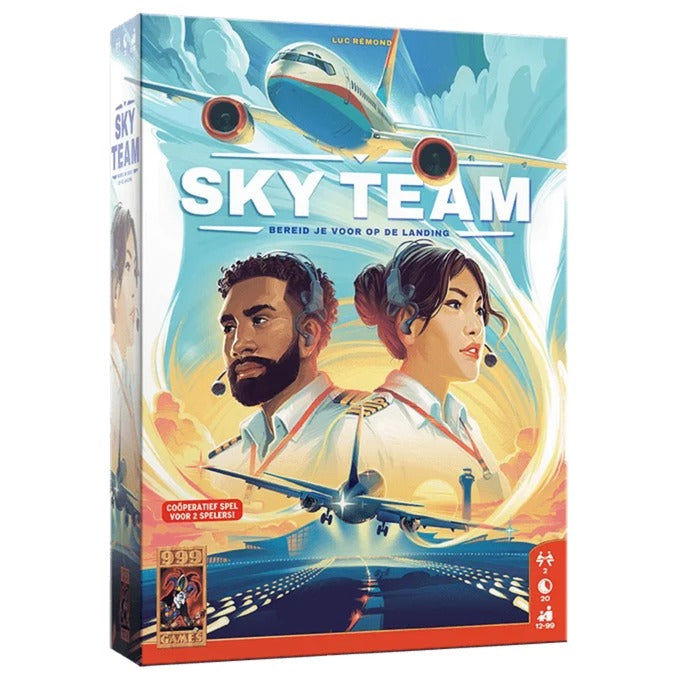 999Games Sky Team Board Game (Dutch, 2 Players, 20 Minutes, Ages 12+)