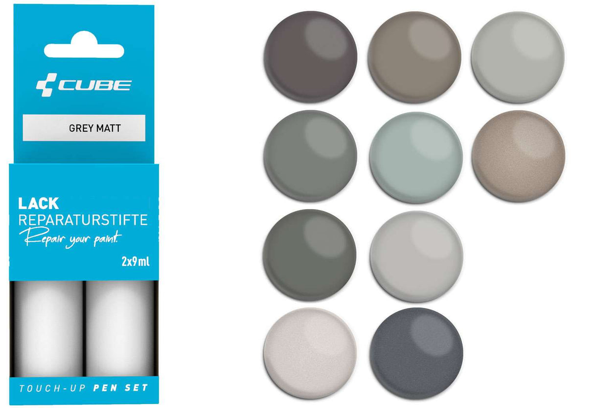 Cube touch-up pen set grey matt
