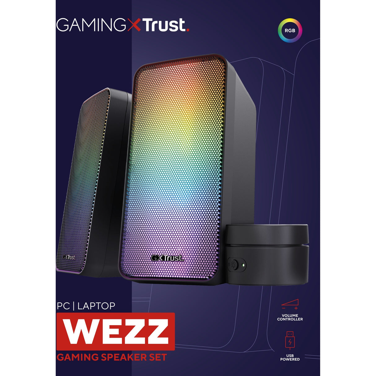 Trust GXT 611 WEZZ ILUMINATED 2.0 RGB -kaiutinsarja