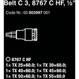 Wera belt c 3 zyklop socket set, 1 2 socket wrench (black, 6-piece, with holding function)